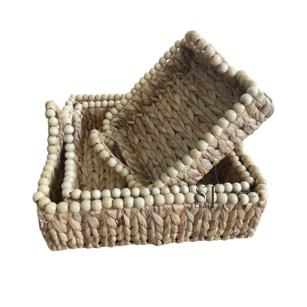 Set of 3 Water Hyacinth Trays
