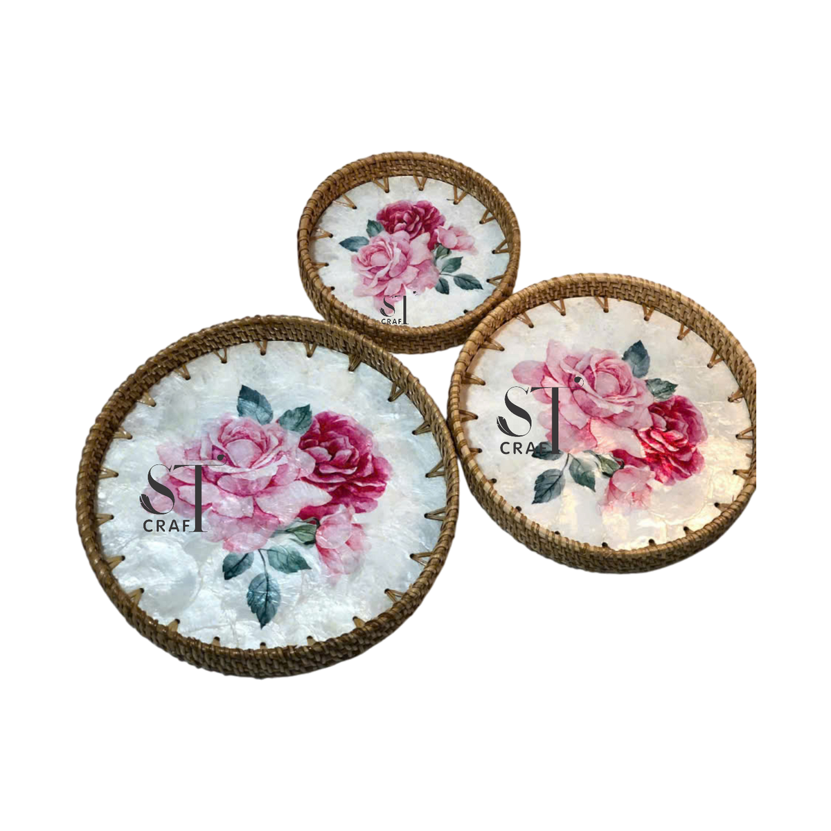 MOP Rattan Serving Trays