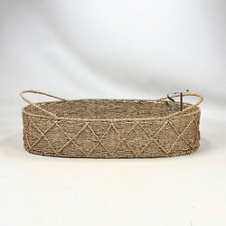 Scalloped Baby Changing Basket Seagrass