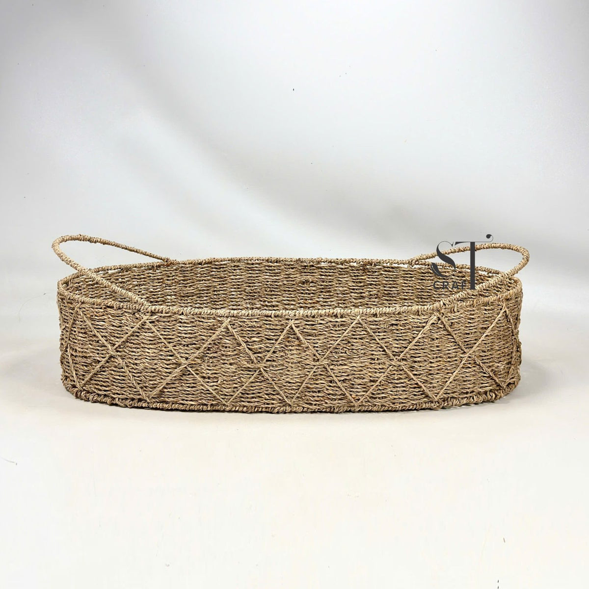 Seagrass Baby Changing Basket