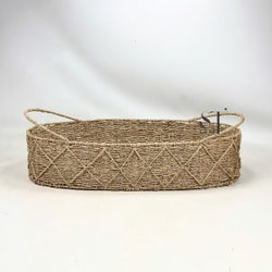Scalloped Baby Changing Basket Seagrass
