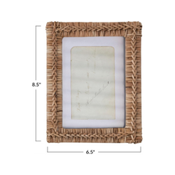 Rattan Wicker Photo Frame