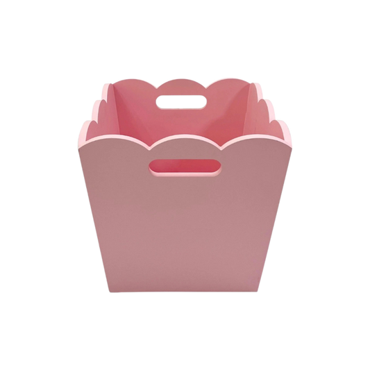 Scalloped MDF Storage Bins – Pink Color