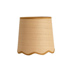 Rattan Scalloped Table Lamps