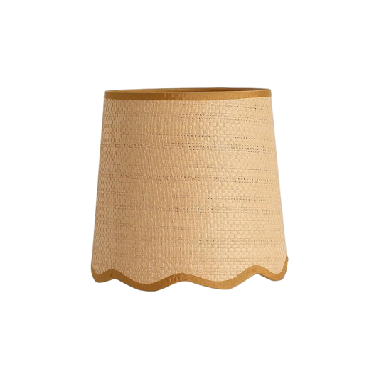 Rattan Scalloped Table Lamps