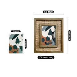 Rattan Wood Photo Frame