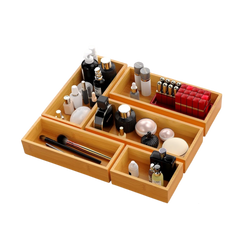 Bamboo Drawer Organizers – Set 5 Pieces