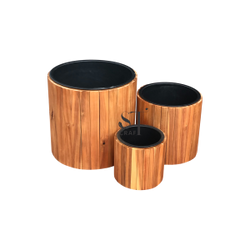 Wooden Planter Pots – Set of 3