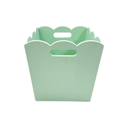 Scalloped MDF Storage Bin – Green Color