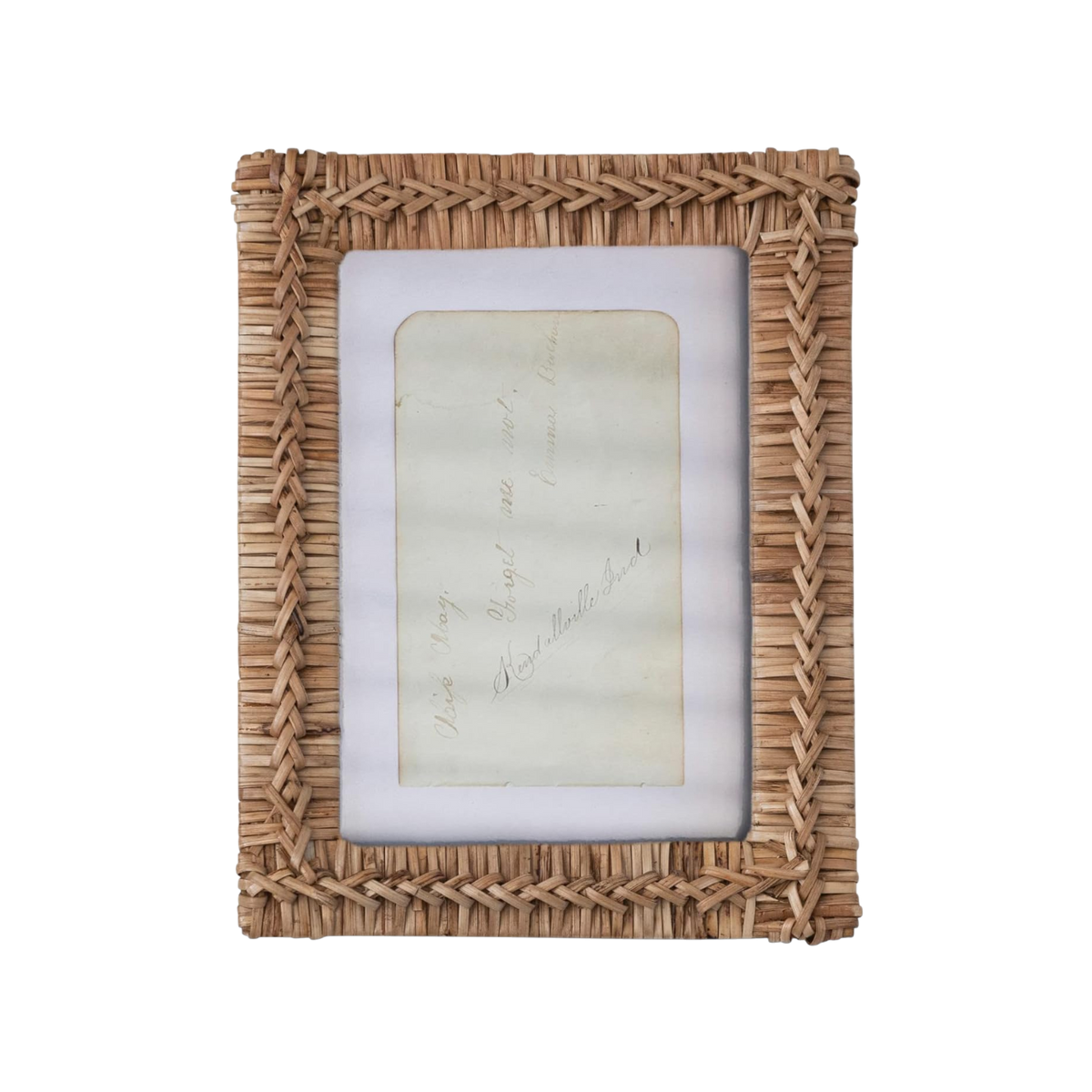 Rattan Wicker Photo Frame
