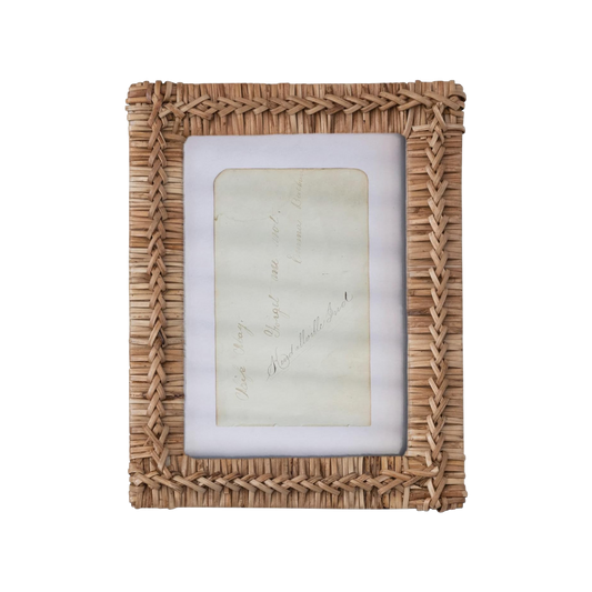 Rattan Wicker Photo Frame