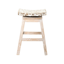Wood Chair Stool With Coconut Shell From Viet Nam