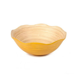 Scalloped Bamboo Salad Bowl