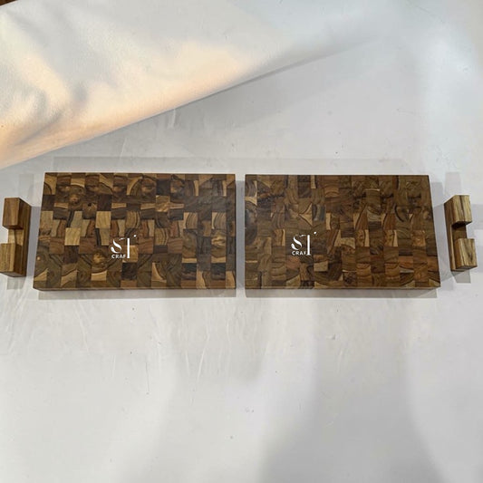 Teak Wood Cutting Board with Stand