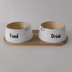 Bamboo Feeder Bowl for Pets