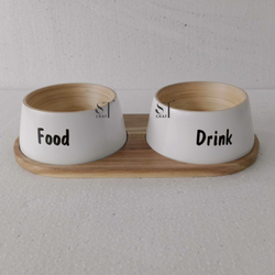 Bamboo Feeder Bowl for Pets