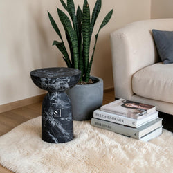 Concrete Table in Black Marble Finish