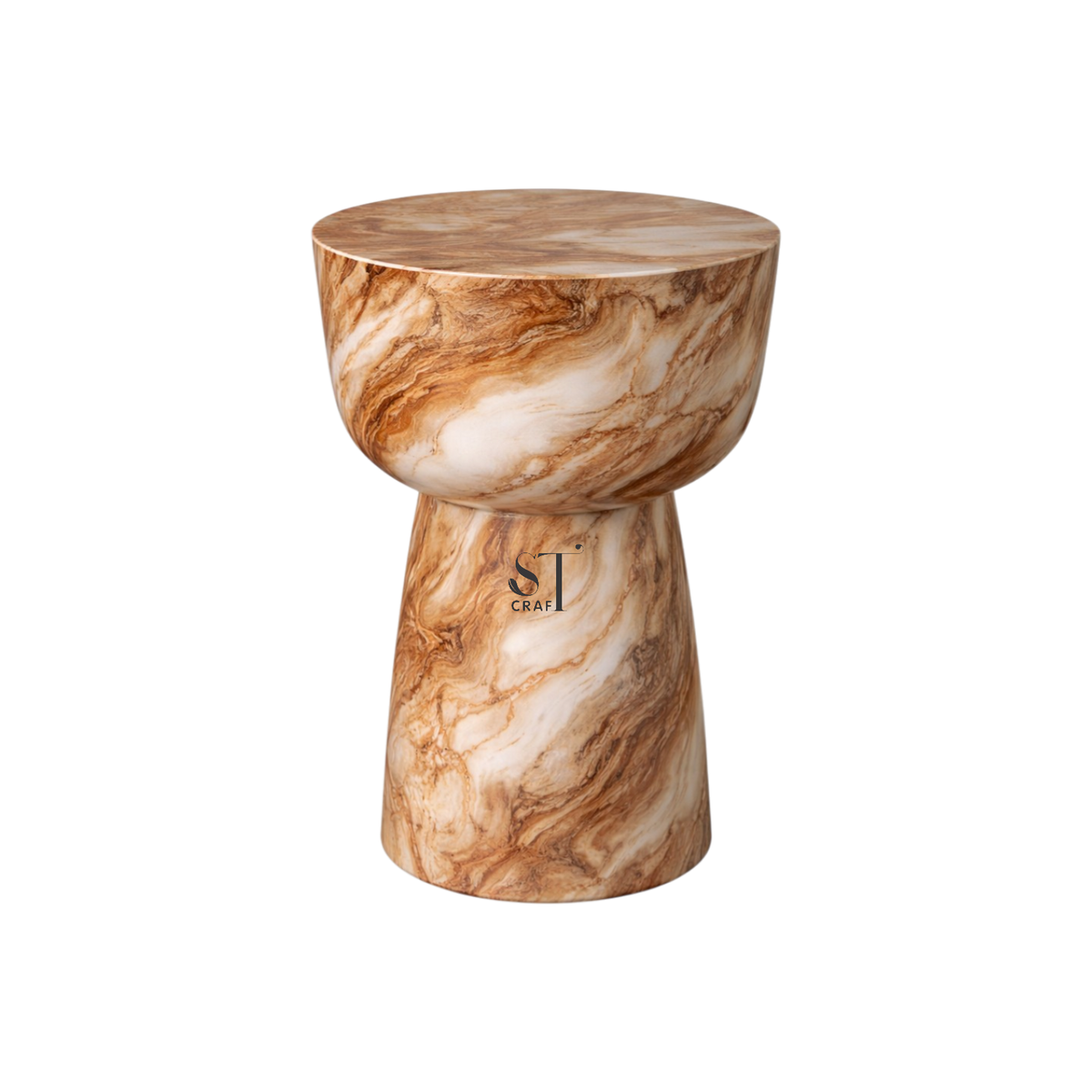 Cement Marble Side Table