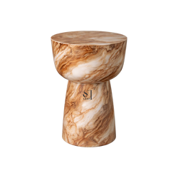 Cement Marble Side Table