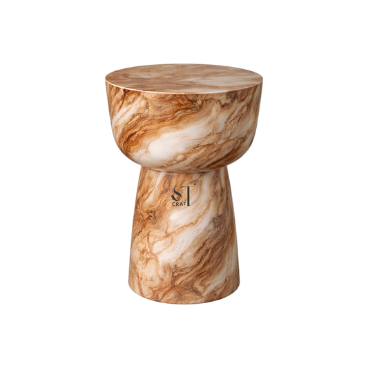 Cement Marble Side Table
