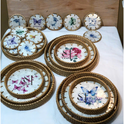 MOP Rattan Serving Trays