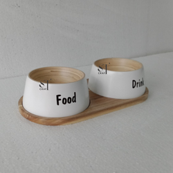 Bamboo Feeder Bowl for Pets