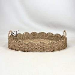 Scalloped Baby Changing Basket Seagrass