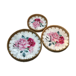 MOP Rattan Serving Trays