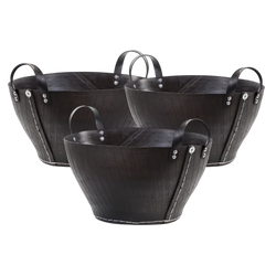 Recycled Rubber Basket with handle