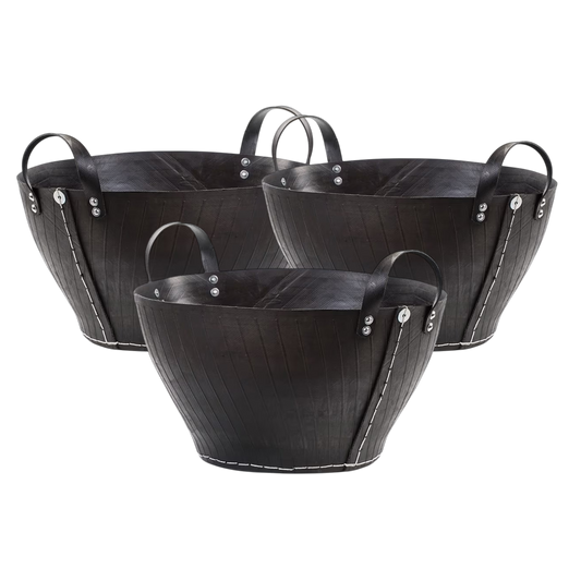 Recycled Rubber Basket with handle