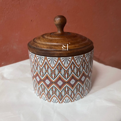 Set of 3 Wooden Spice Jars for Ramanda