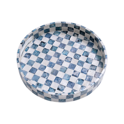 Capiz Checkered Serving Trays with Handles