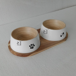 Bamboo Feeder Bowl for Pets
