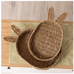 Seagrass Bunny Shaped Tray For Easter Holiday