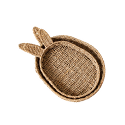 Seagrass Bunny Shaped Tray For Easter Holiday