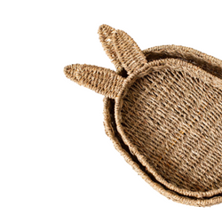 Seagrass Bunny Shaped Tray For Easter Holiday