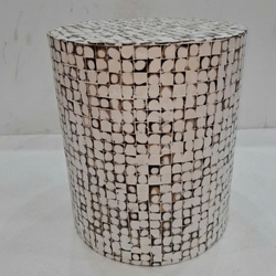 White Coconut Shell Coffee Table Crafted In Viet Nam
