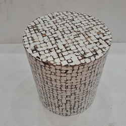 White Coconut Shell Coffee Table Crafted In Viet Nam