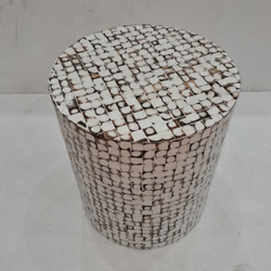 White Coconut Shell Coffee Table Crafted In Viet Nam