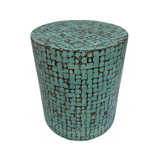 Coconut Shell Inlay Coffee Table With Vintage Color