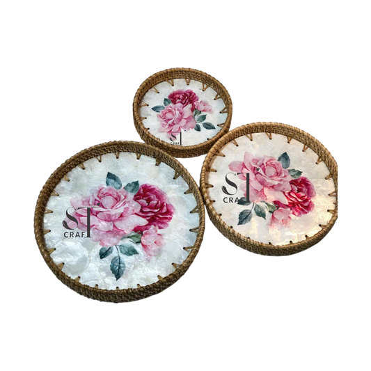 MOP Rattan Serving Trays