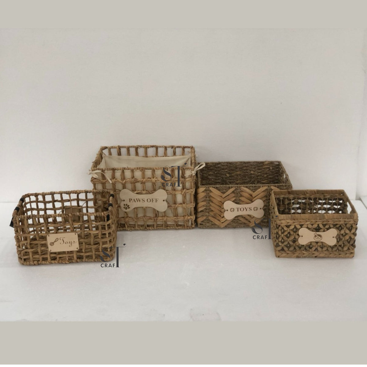 Water Hyacinth Seagrass Pet Toy Basket