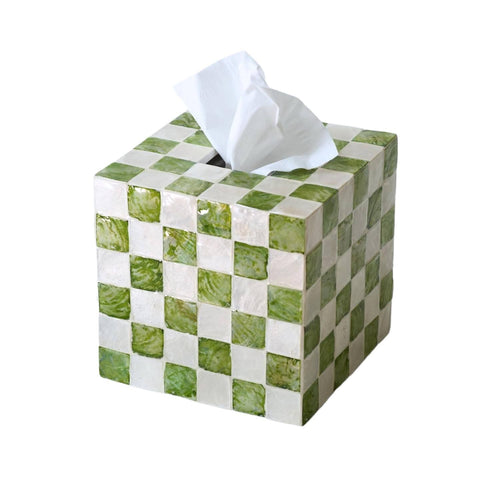 Mother of Pearl Capiz Tissue Holder
