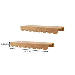 Wood Scalloped Wall Shelf – Storage Shelf