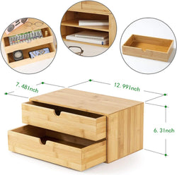 Bamboo Desk Drawer Organizer