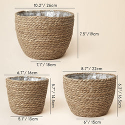 Seagrass Planter Pots – Set of 3