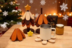 Set 4 Wooden Trivets
