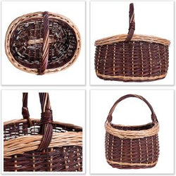 Rattan Picnic Basket with Handle