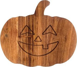 Wooden Pumpkin Chopping Board for Halloween Decor