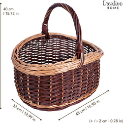 Rattan Picnic Basket with Handle